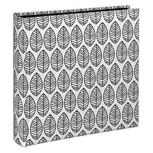 Produktbild: Hama Fotoalbum La Fleur (Jumbo Album mit 100 schwarzen Seiten, Fotobuch für 400 Fotos im Format 10x15, großes Foto-Album mit Blätter-Muster, 30x30) weiß