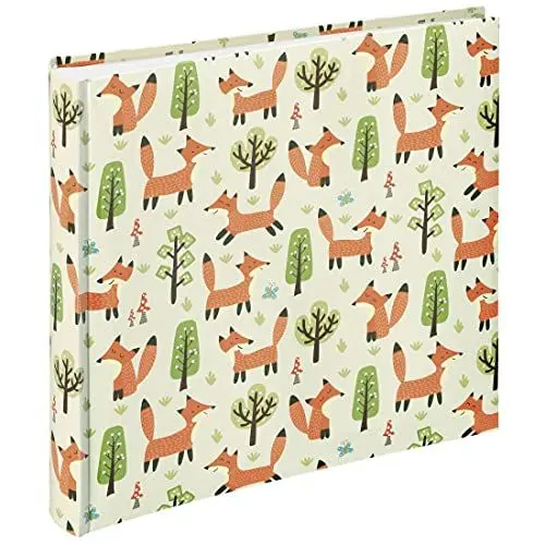 Produktbild: Hama Fotoalbum zum Einkleben von Kinderfotos (Fotoalbum zum Selbstgestalten DIY 100 Seiten für 400 Fotos Format 10x15, Fotobuch mit Pergamin Trennblättern, buntes Kinderfotobuch 30x30 cm, Motiv Fuchs)