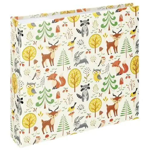 Produktbild: Hama Fotoalbum zum Einstecken von Kinderfotos (Fotobuch als Einsteckalbum für 200 Fotos Format 10x15, Fotoalbum zum Selbstgestalten DIY mit CD-Fach, buntes Kinderfotobuch 22,5x22 cm, Motiv Wald)