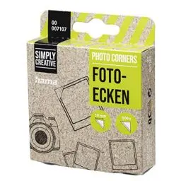 Produktbild: Hama Fotoecken 500 Stück (Foto Klebepads selbstklebend, Fotokleber Ecken geeignet für Fotoalbum und Scrapbook zum Einkleben von Fotos, Postkarten, Grußkarten, Spenderbox), transparent