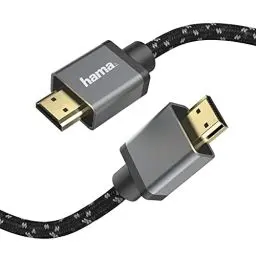 Produktbild: Hama HDMI Kabel 2m lang Ultra HD 8k (Ultra High Speed HDMI Cable mit HDR, HEC, eARC, vergoldet, Monitorkabel mit robustem Mantel, Verbindung von PC/Notebook mit Monitor, TV, Beamer, Playstation, XBOX)