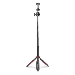 Produktbild: Hama Handy Stativ mit Handyhalterung (Ministativ höhenverstellbar max. 80 cm, min 22 cm, 2in1 Kamerastativ und Stativ für Smartphone, leichtes Reisestativ aus Aluminium mit Kugelkopf und Fernauslöser)