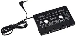 Produktbild: Hama KFZ-Kassettenadapter (Smartphones/MP3-/CD-Player/iPod/Tablets am Autoradio, Tape mit 3,5 mm Klinkenstecker, Stereo) schwarz