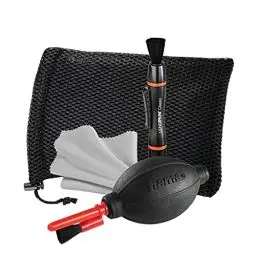 Produktbild: Hama Kamera Reinigungsset 4-teilig (Objektiv, Filter u. Kameralinse reinigen, mit Lenspen Reinigungsstift u. Objektivpinsel, Blasebalg mit Reinigungspinsel, Mikrofasertuch, für DSLR, Brille, Fernglas)