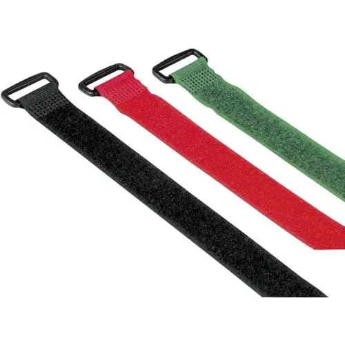 Produktbild: Hama Klett Kabelbinder, wiederverschließbar (Kabelbinder mit Klettverschluss zum Wiederverwenden, flexibles Kabelmanagement zur Fixierung von Kabeln Schläuchen und Rohren, 250 mm, 9 Stück) farbig