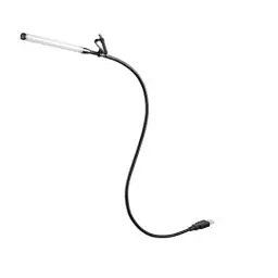 Produktbild: Hama LED USB Lampe (Laptoplampe mit 7 LEDs, Warmweiß, Tageslicht, Kaltweiß, flexible LED Buchlampe mit Schwanenhals 50 cm, Bedienung der Klemmleuchte über Touch-Sensor, Leselampe mit Klemme) Schwarz