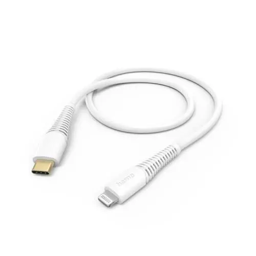 Produktbild: Hama Ladekabel USB C auf Lightning (iPhone Ladekabel, Lightning Kabel, iPhone 14 13 12 11 Pro Max Plus mini SE XS Max XR X 8 7, iPad Pro Air mini, iPod, MFI zertifiziert, vergoldet, 1,5m) weiß