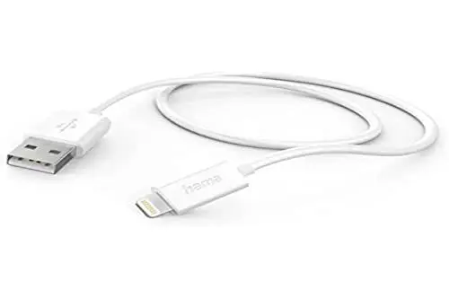 Produktbild: Hama Ladekabel USB A auf Lightning (iPhone Ladekabel, Lightning Kabel, iPhone 14 13 12 11 Pro Max Plus mini SE XS Max XR X 8 7, iPad Pro Air mini, iPod, MFI zertifiziert, USB Ladekabel, 1m) weiß