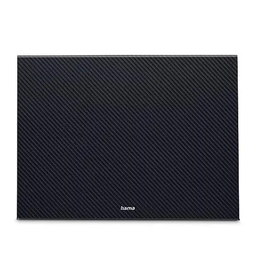 Produktbild: Hama Laptop-Ständer Notebook-Ständer (Laptophalter für Notebooks, Laptops, Tablet, eBook-Reader, Notenhefte und Bücher, rutschfeste Gummifüße, Carbonoptik, universal bis max. 18,4“ I 47cm) schwarz