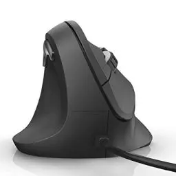 Produktbild: Hama Linkshänder-Maus mit Kabel ergonomisch EMC-500L (Maus links, Wired Mouse vertikal, 6-Tasten Maus kabelgebunden mit optischem Sensor 1000/1400/1800 dpi), schwarz
