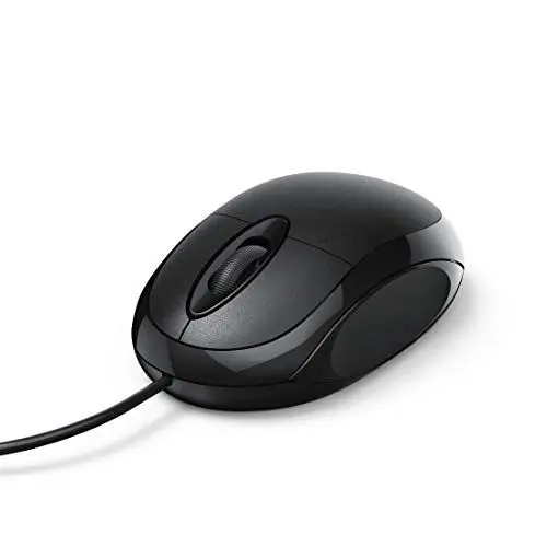 Produktbild: Hama MC-100 Optische 3-Tasten-Maus, kabelgebunden, schwarz