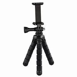Produktbild: Hama Mini-Stativ für Smartphones und GoPro, 5,5 bis 7,8 cm, 00178366, Schwarz