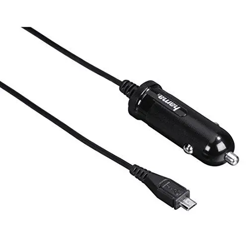 Produktbild: Hama microUSB Kfz-Ladekabel (micro-USB Ladekabel für PKW, 2,4 A, Akkuladegerät mit LED-Anzeige, Überladungsschutz) schwarz