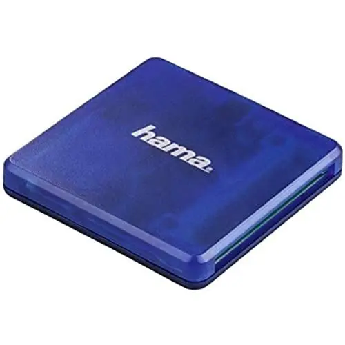 Produktbild: Hama Multi-Kartenleser USB-2.0, SD/microSD/CF, blau
