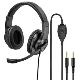 Produktbild: Hama PC Headset, Over Ear Kopfhörer mit Mikrofon (Headset mit Lautstärkenregler und verstellbarem Mikrofonarm, für Videokonferenzen, Homeoffice, Callcenter, eLearning, 2 Klinkenstecker 3,5mm) schwarz
