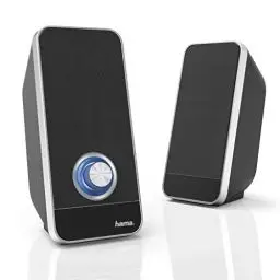Produktbild: Hama PC Lautsprecher Sonic (USB 3.0, 3,5 mm Klinke, 3 W, Lautstärkeregler, aktive Boxen für Computer, PC, Laptop, Notebook, Smartphone und Tablet) schwarz