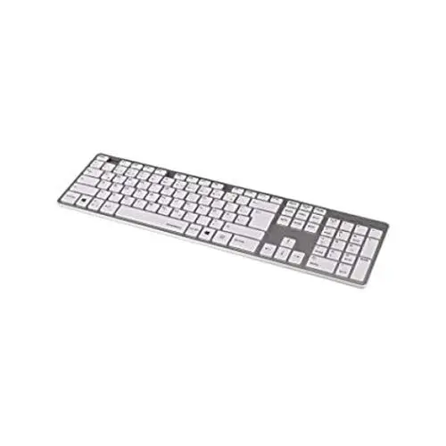 Produktbild: Hama PC Tastatur, kabelgebunden (USB Tastatur, geräuscharm, Ultra Slim Design, Business Tastatur, Computer Tastatur mit Kabel, Deutsches-Layout QWERTZ) Wired Keyboard, weiß Silber
