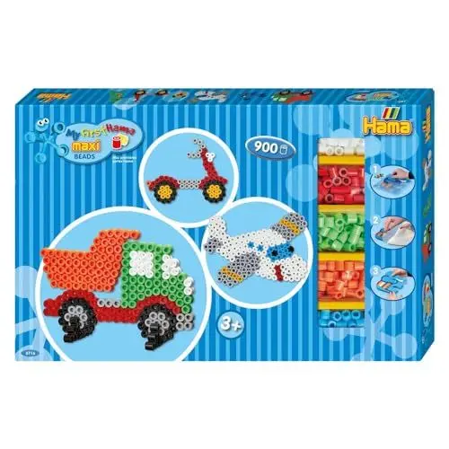 Produktbild: Hama Bügelperlen maxi Fahrzeuge 900 Stück Geschenkpackung