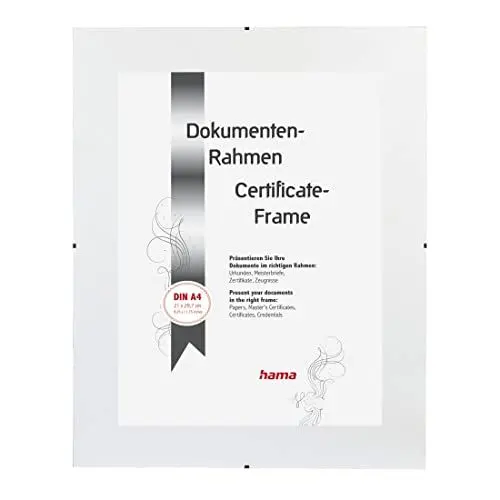 Produktbild: Hama Rahmenloser Bilderrahmen (Clip Fix, Anti-Reflex-Glas, DIN A4, 21 x 29,7 cm)