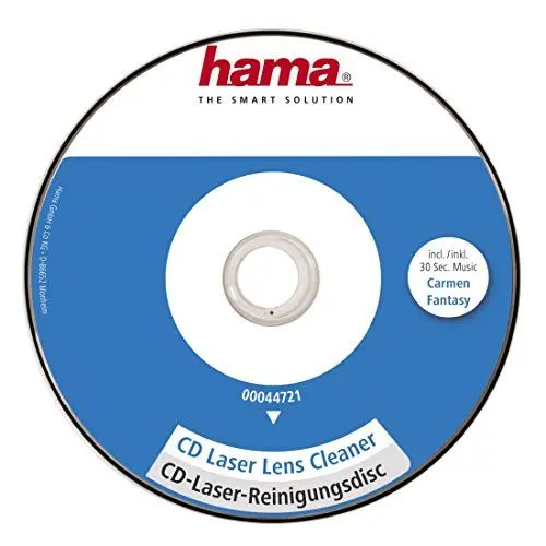 Produktbild: Hama Reinigungs-CD für CD-Player (Laser Reinigung, Reinigungs CD für CD Player mit Laufwerkschublade, Reinigungsdisc, Reinigungscd, Trockenreinigung Laseroptik), silber