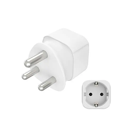 Produktbild: Hama Reiseadapter Südafrika, Reisestecker Typ M (für Reisende aus Deutschland und Europa, für Schutzkontakt Stecker, Konturen- und Eurostecker, für Reisen nach Südafrika, Nepal und weitere) weiß
