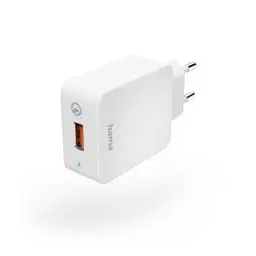 Produktbild: Hama Schnellladegerät Qualcomm® Quick Charge™ 19,5 W (USB-A-Ladestecker Schnellladen, Handy-Schnell-Ladegerät für Samsung Galaxy, iPhone, Xiaomi u.v.m., Universal-Schnell-Lade-Adapter Netzteil) weiß