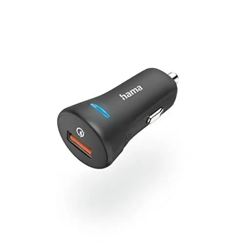 Produktbild: Hama Schnellladegerät für Zigarettenanzünder, USB (Qualcomm® Quick Charge™ 3.0, 19,5 W, für Samsung Galaxy S21 S22, Xiaomi, Sony, iPhone XR/XS Max/ 8 Plus, Huawei, LG, Wiko), Schwarz