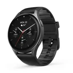 Produktbild: Hama Smartwatch 8900 mit GPS, wasserdicht IP68, Telefonfunktion (AMOLED Touch Display, Sprachsteuerung, Sportmodi, Schlaftracker, Herzfrequenzmessung, WhatsApp, Laufuhr, Pulsuhr, Fitnessuhr) schwarz
