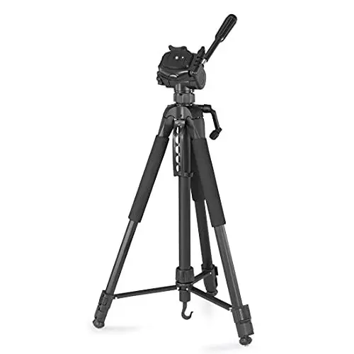 Produktbild: Hama Stativ Kamera Action 170 3D (Tripod mit 62-170cm Höhe, Fotostativ inkl. Handy-Halterung und Tablet-Halterung, Dreibeinstativ mit 3-Wege-Kopf, Spiegelreflexkamera Stativ mit Tasche) schwarz