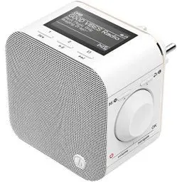 Produktbild: Hama Steckdosenradio DAB+/DAB Digitalradio klein(Plug in Radio mit DAB/DAB Plus/FM/Bluetooth/AUX in 3,5mm,5cmDisplay,Radio-Wecker,beleuchtetes Display,geeignet für die Steckdose)Steckdosen-Radio weiß