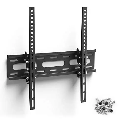 Produktbild: Hama TV Wandhalterung, neigbar (TV Wandhalterung 32-75 Zoll, VESA 50x50 bis VESA 400x400, bis 40 kg, mit Fischer-Dübeln) schwarz