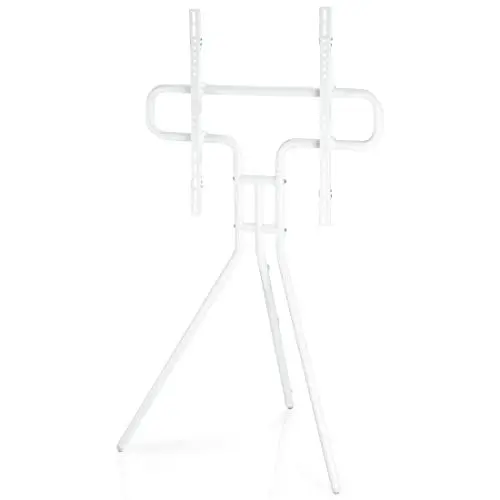 Produktbild: Hama TV Ständer im Staffelei Design (Stabiler Fernsehständer für 37-75 Zoll, höhenverstellbarer TV Stand als Tripod, kompaktes TV Stativ, VESA kompatibler Bodenständer) weiß