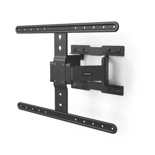 Produktbild: Hama TV Wandhalterung schwenkbar, neigbar, Slim (TV Wandhalterung 37-90 Zoll, VESA 200x200 bis VESA 600x400, bis 50kg, ausziehbare Halterung, geringer Wandabstand, mit Fischer-Dübeln) schwarz