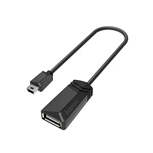 Produktbild: Hama USB OTG Adapter, Mini USB Stecker – USB A Buchse (Adapter zum Anschluss von Mini USB Geräten wie Tablet an z.B. Drucker, Mini-USB auf USB-Adapter mit Datenübertragung 480 Mbit/s, USB 2.0)