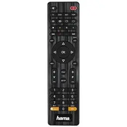 Produktbild: Hama Universalfernbedienung 4 in 1 Smart TV (bis zu 4 Geräte steuern, alle gängigen Marken, Receiver, Set Top Box, DVD, Verstärker, Ersatzfernbedienung, schnell programmierbar) schwarz