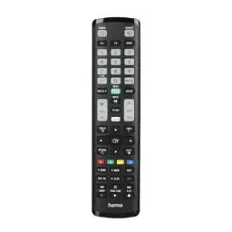 Produktbild: Hama Universalfernbedienung für Samsung TVs (Infrarot, lernfähig, leuchtende Tasten, smarte Taste, Easy Mode Funktion, ergonomische Haupttasten, 10m Reichweite) schwarz