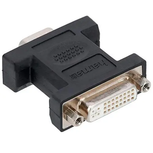 Produktbild: Hama VGA - DVI Adapter (VGA Stecker auf DVI Buchse) geschirmt, Kompaktadapter, schwarz