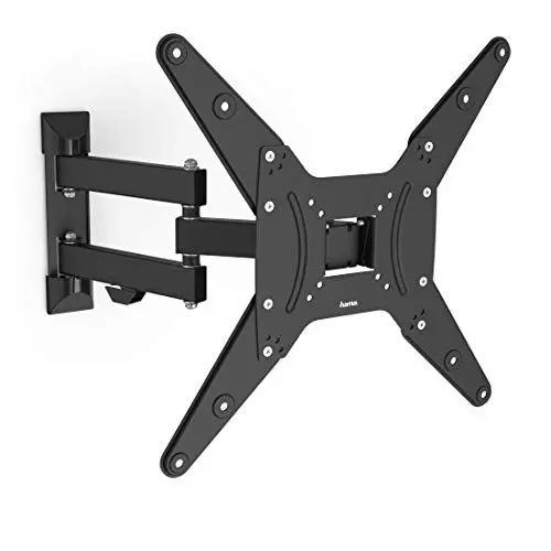 Produktbild: Hama Wandhalterung TV (schwenkbar, neigbar, vollbeweglich, Wandhalter für Fernseher von 32 bis 65 Zoll (81-165 cm), VESA bis 400x400, inkl Fischer Dübel, extra Stabilität durch 3 Gelenke) schwarz