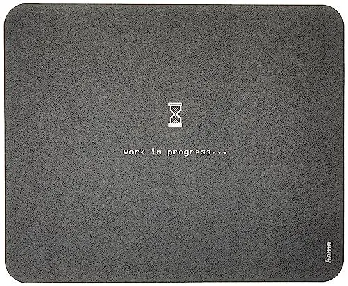 Produktbild: Hama Work in Progress Mauspad Grau (B x H x T) 220 x 1 x 180mm 54795 Schwarz