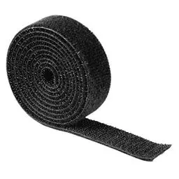 Produktbild: Hama doppelseitiges Klettband (1m, 100 x 1,9 cm, universal Klett-Band, beliebig zuschneidbar, zur Verwendung als Kabelbinder, zum Nähen, Basteln, etc.) schwarz