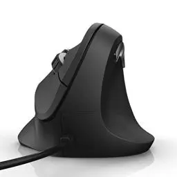 Produktbild: Hama ergonomische Maus (Vertikale Maus kabelgebunden für Rechtshänder, 3 Geschwindigkeitsstufen bis 1800dpi, gegen Tennisarm, Mausarm, RSI-Syndrom) schwarz