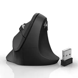 Produktbild: Hama kabellose Maus ergonomisch (Vertikale ohne Kabel für Rechtshänder, Wireless Funk-Maus mit optischem Sensor 1000/1400/1800dpi) schwarz