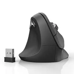 Produktbild: Hama kabellose Maus für Linkshänder ergonomisch EMW-500L (Wireless Funkmaus vertikal, links, 6-Tasten-Maus ohne Kabel mit optischem Sensor 1000/1400/1800 dpi), schwarz