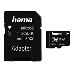 Produktbild: microSDXC 256GB Class 10 UHS-I 80MB/s + Adapter/Foto