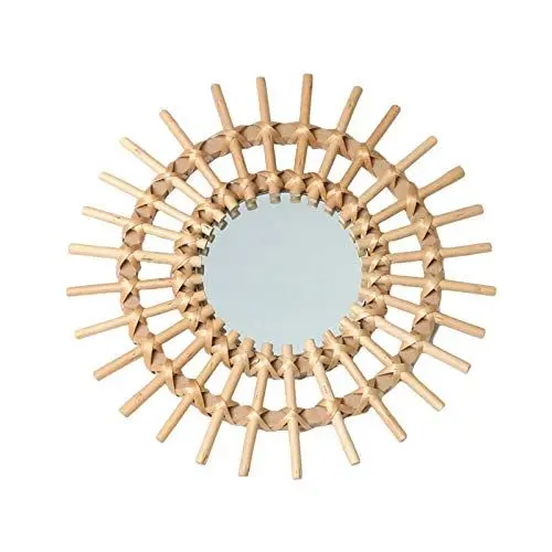 Produktbild: Hamaio Wandspiegel, Hängespiegel - Innovativer Rattan Wand Runder Spiegel Für Badezimmer, Eingangsbereich, Wohnzimmer
