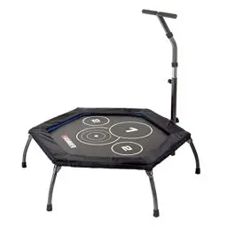 Produktbild: HAMMER Fitness-Trampolin Cross Jump, 98 cm Sprungfläche, patentierte Technik, mehrfach höhenverstellbarer Haltegriff, leistungsstark bis 130 kg Benutzergewicht