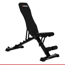 Produktbild: HAMMER Hantelbank Force 2.0, Schrägbank, Negativ-Einstellung, 99% vormontiert, 200 kg Gewichtsbelastung, Transportrollen, 123 x 52 x 120