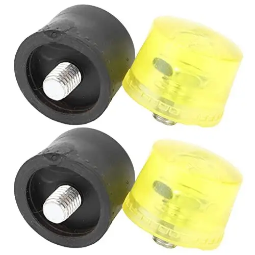 Produktbild: Hammer Gummi-Schlagkopf, Gummihammer-Hammer-Ersatzspitzen-Set Gelb-Schwarz-Plastik-Schlaghammerspitze (Ø40mm)