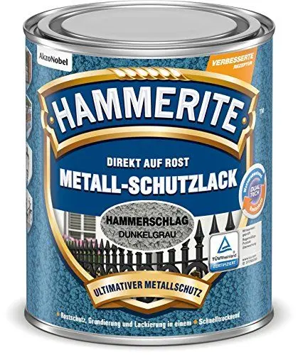 Produktbild: Hammerite Metallschutzlack Hammerschlag, Dunkelgrau, 750ml