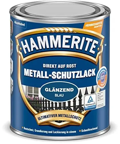 Produktbild: Hammerite Metallschutzlack Glänzend, Blau, 750 ml